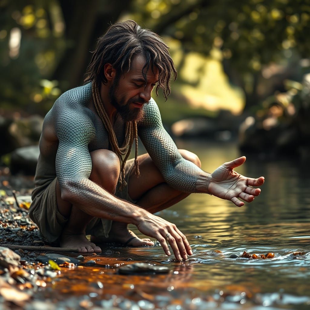 Enigmatic Hermit Beset by Nature's Mystique