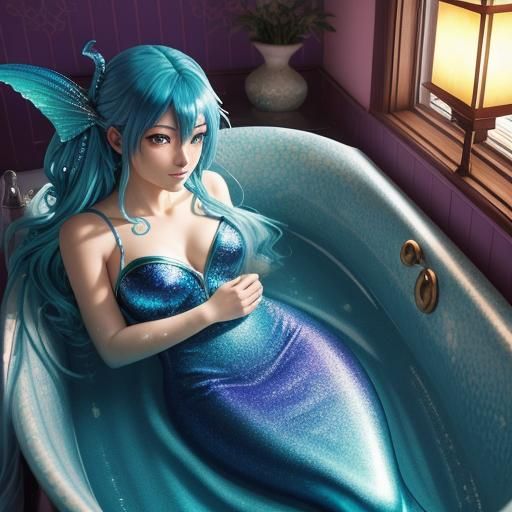 Mermaid bath tub