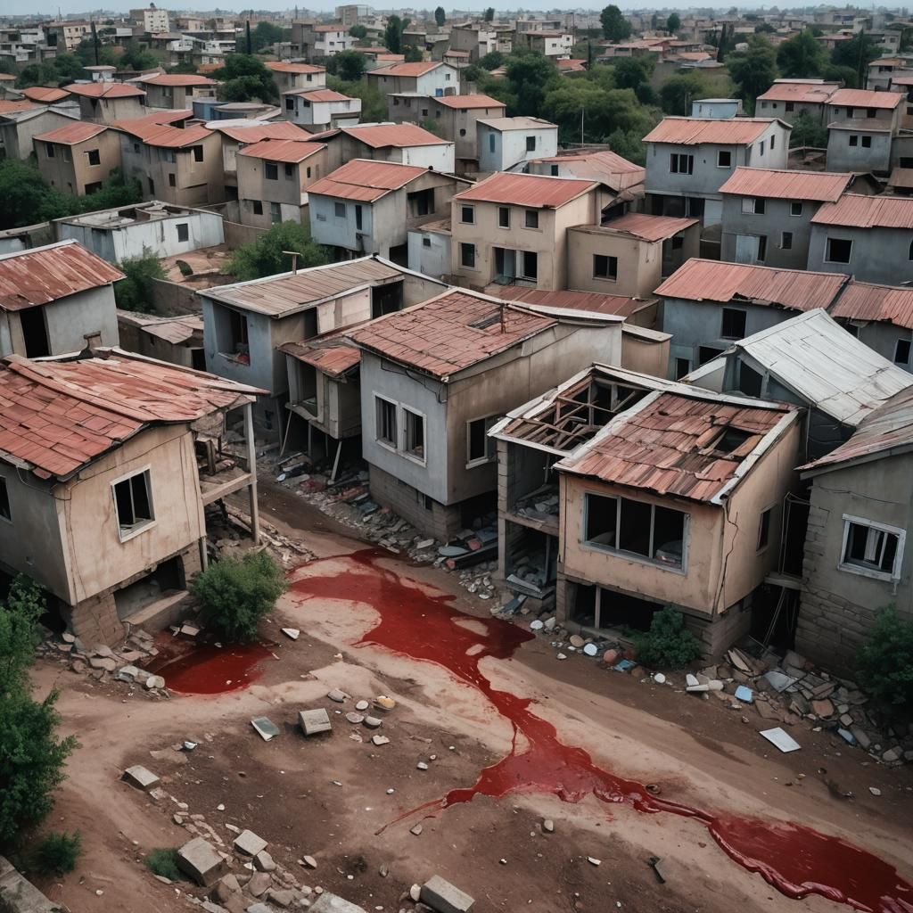 Disturbing Image of Child Crying Blood