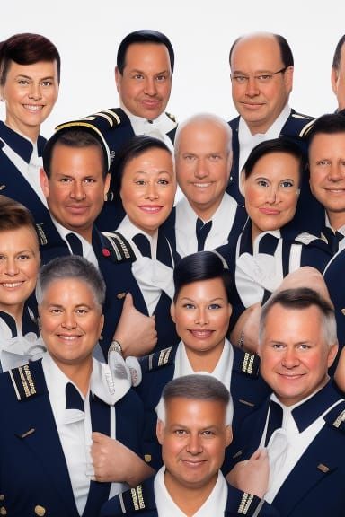 Wings Airways Crew Portrait in Professional Photography Styl...