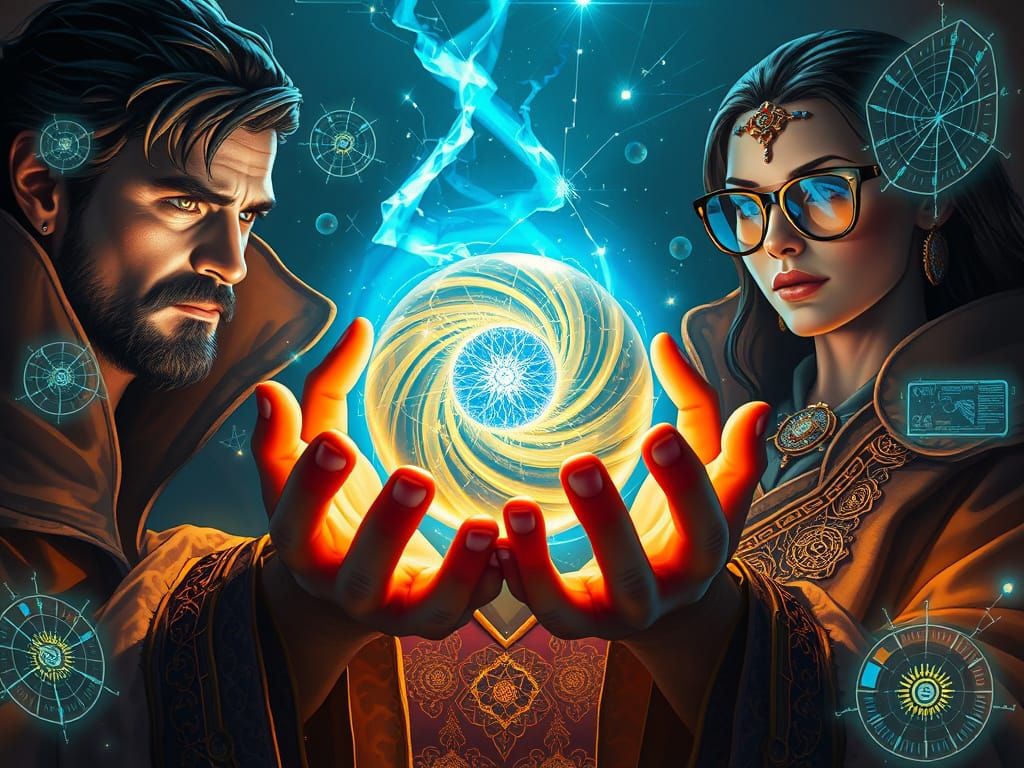 Mystical Energy Orb in a Sci-Fi Environment