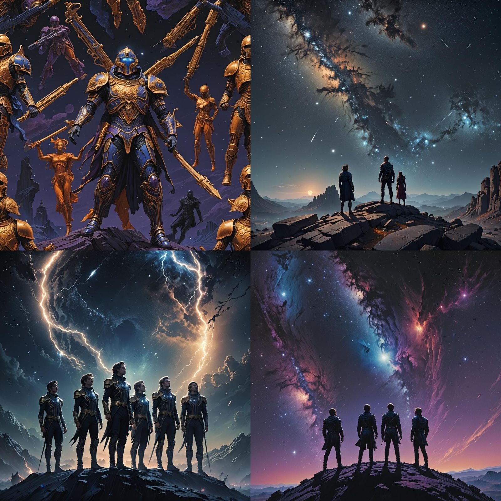 Neoclassical Metal Album Cover: Earth and Space