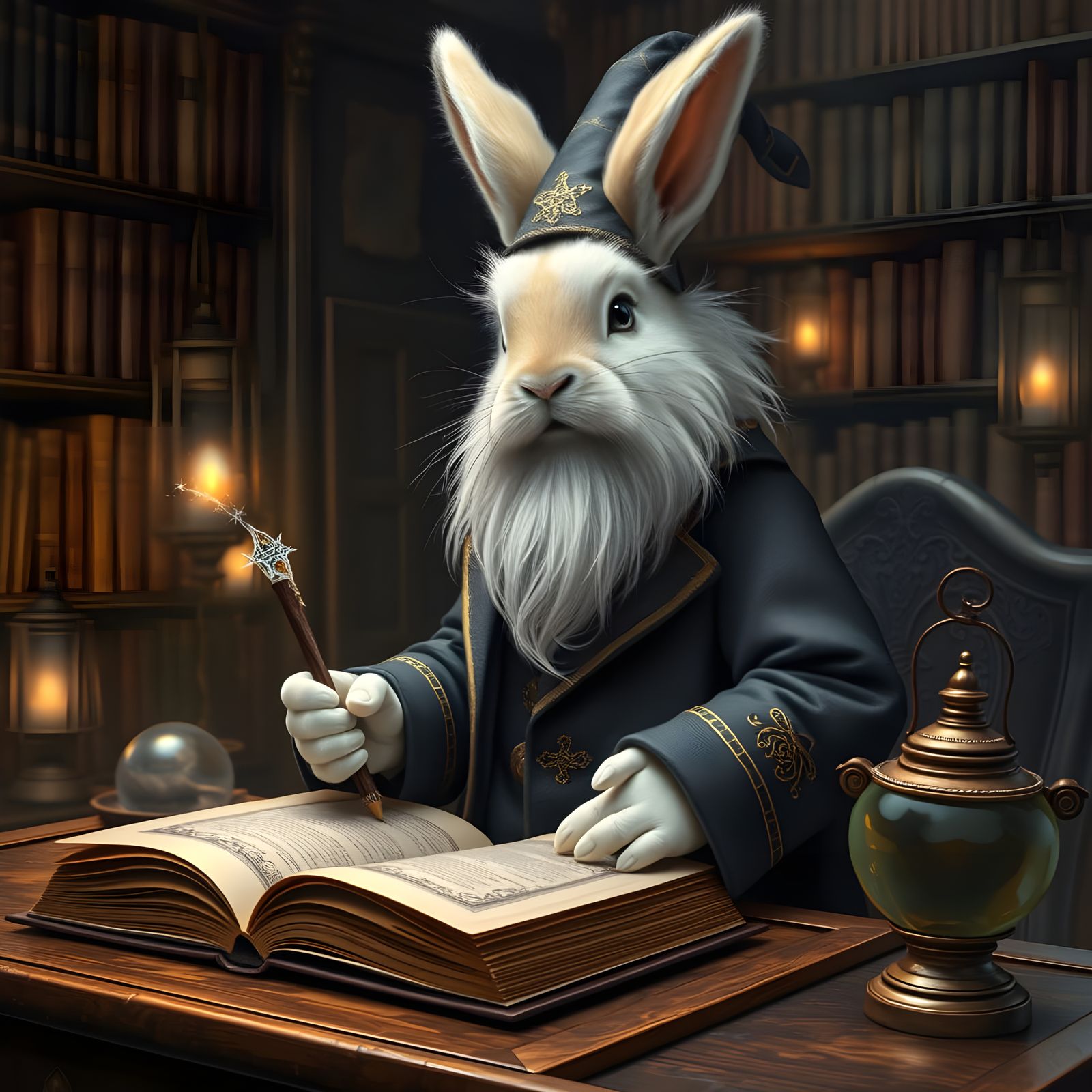 Gandalf the Bunny, a Wise and Whimsical Magician