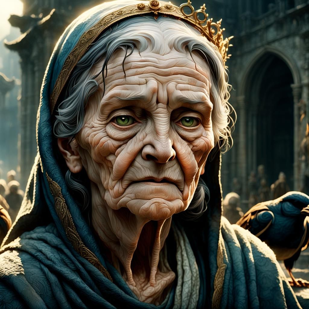 Resilient Woman Portrait in Digital Matte Painting