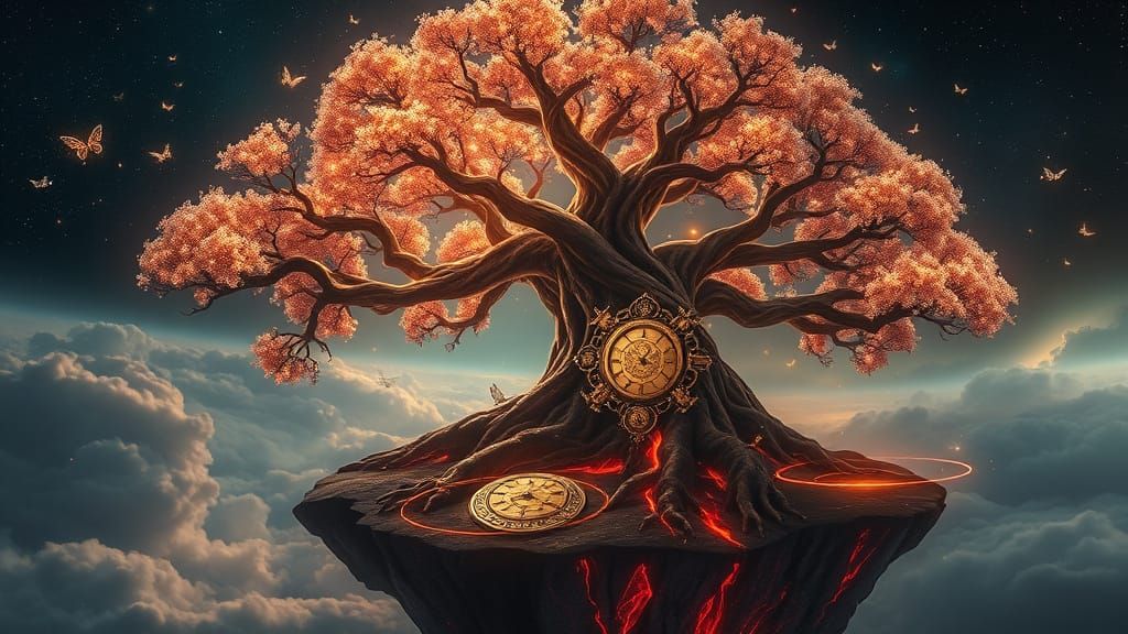 The Eternal Cosmic Tree: Dreamlike Guardians of Time