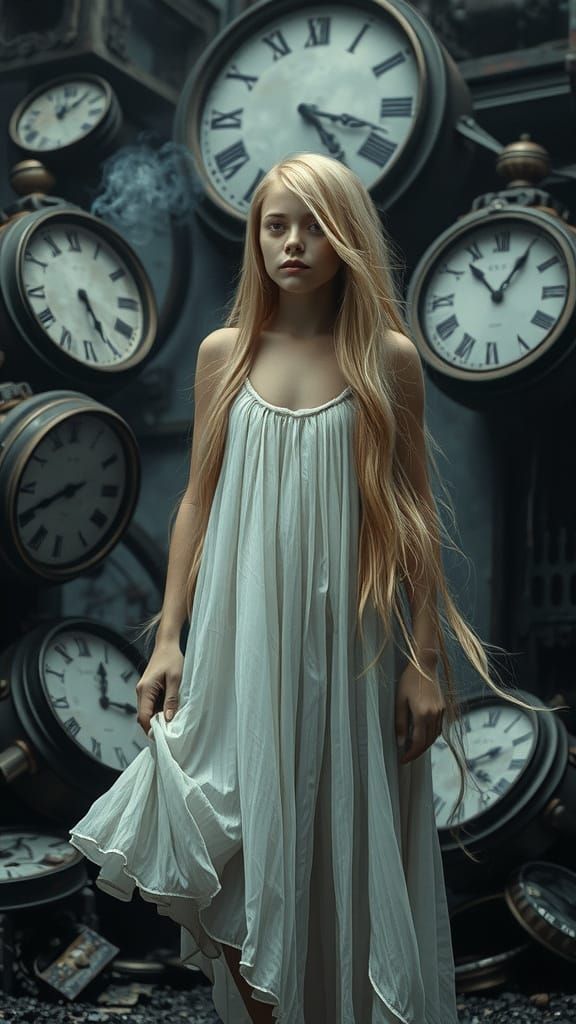 Post-Apocalyptic Seer in Ruined World