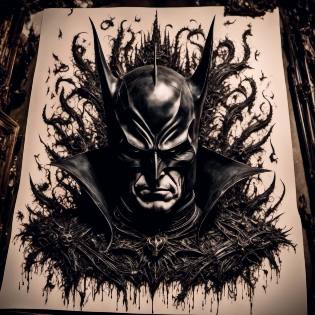 Dark Fantasy Realism Batman Illustration