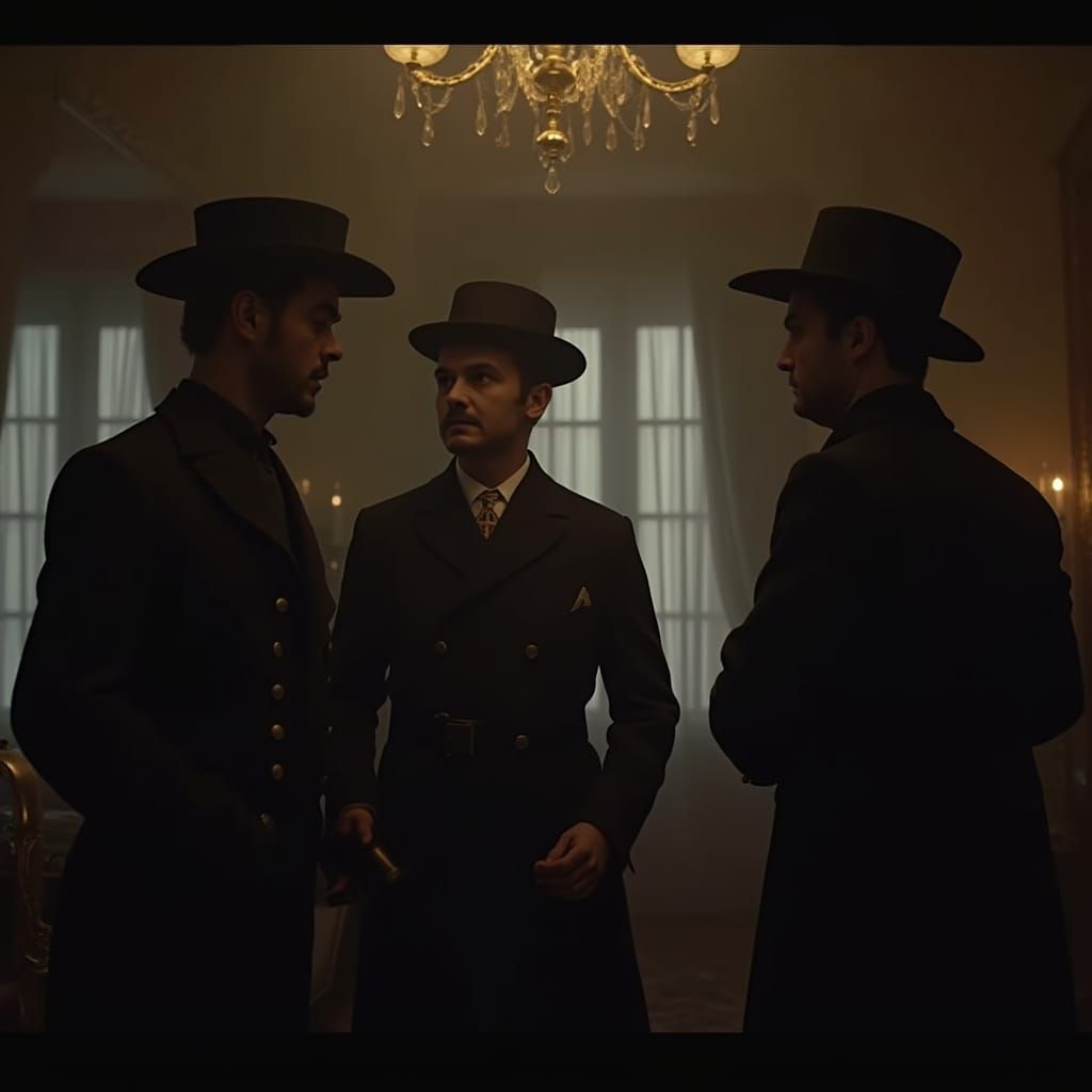 The Karamazov Brothers in Atmospheric Film Still