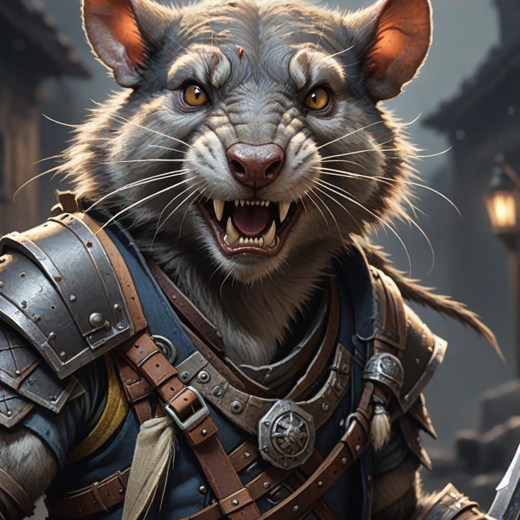 Fearsome Wererat Warrior
