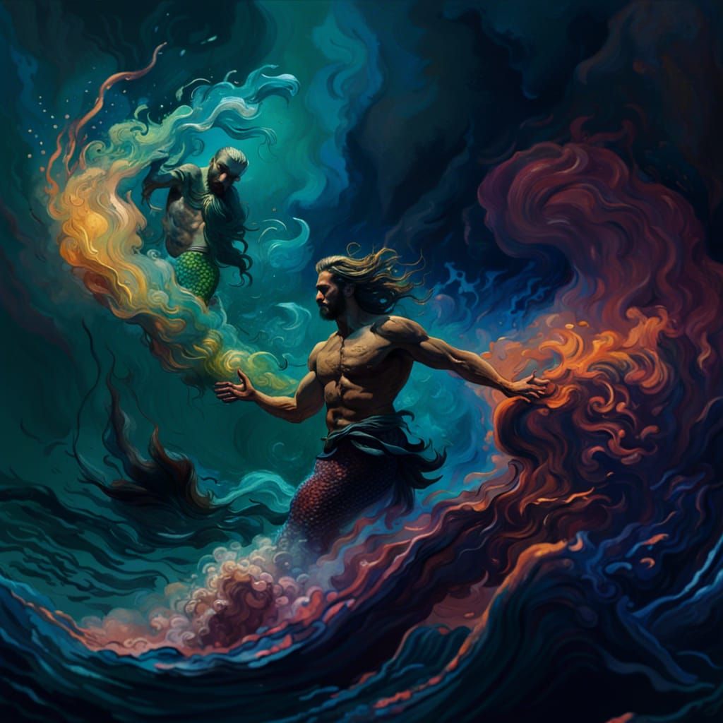 The Epic Battle Between Merman and Sky Demi-God