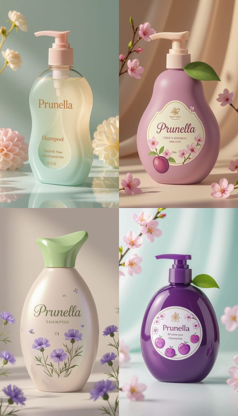 Unique Prunella Shampoo Bottle Design For Kids