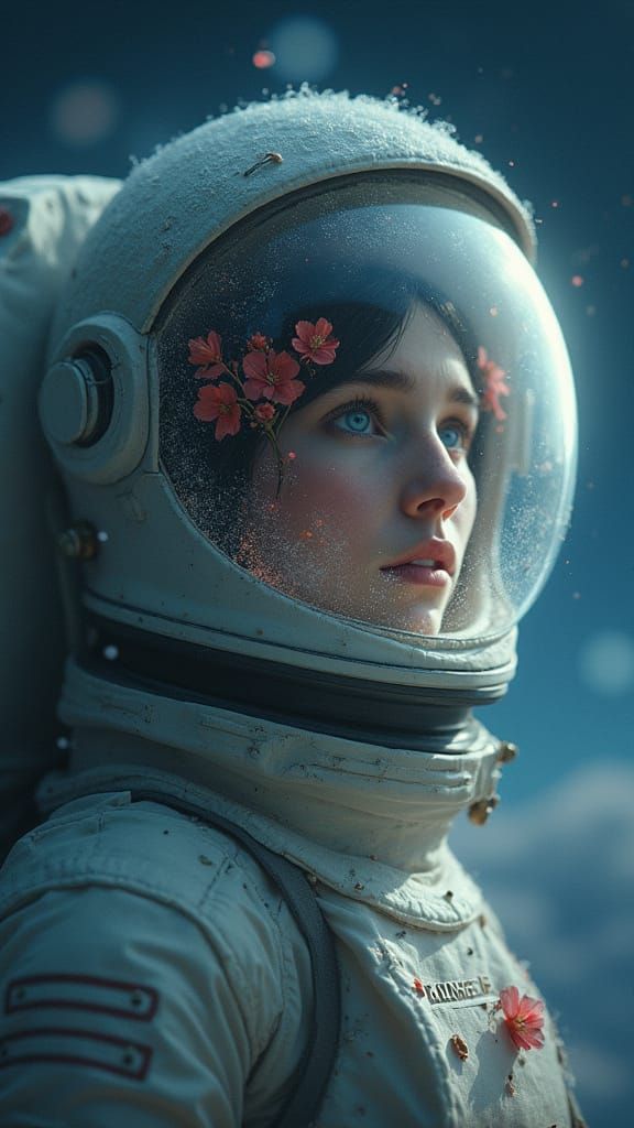 Astronaut Drifts through the Void, Heart-Wrenching Expressio...