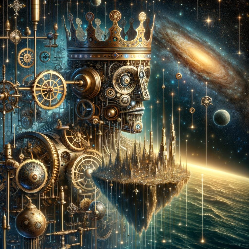 Clockwork King of Spades Builds Floating Island City in Spac...