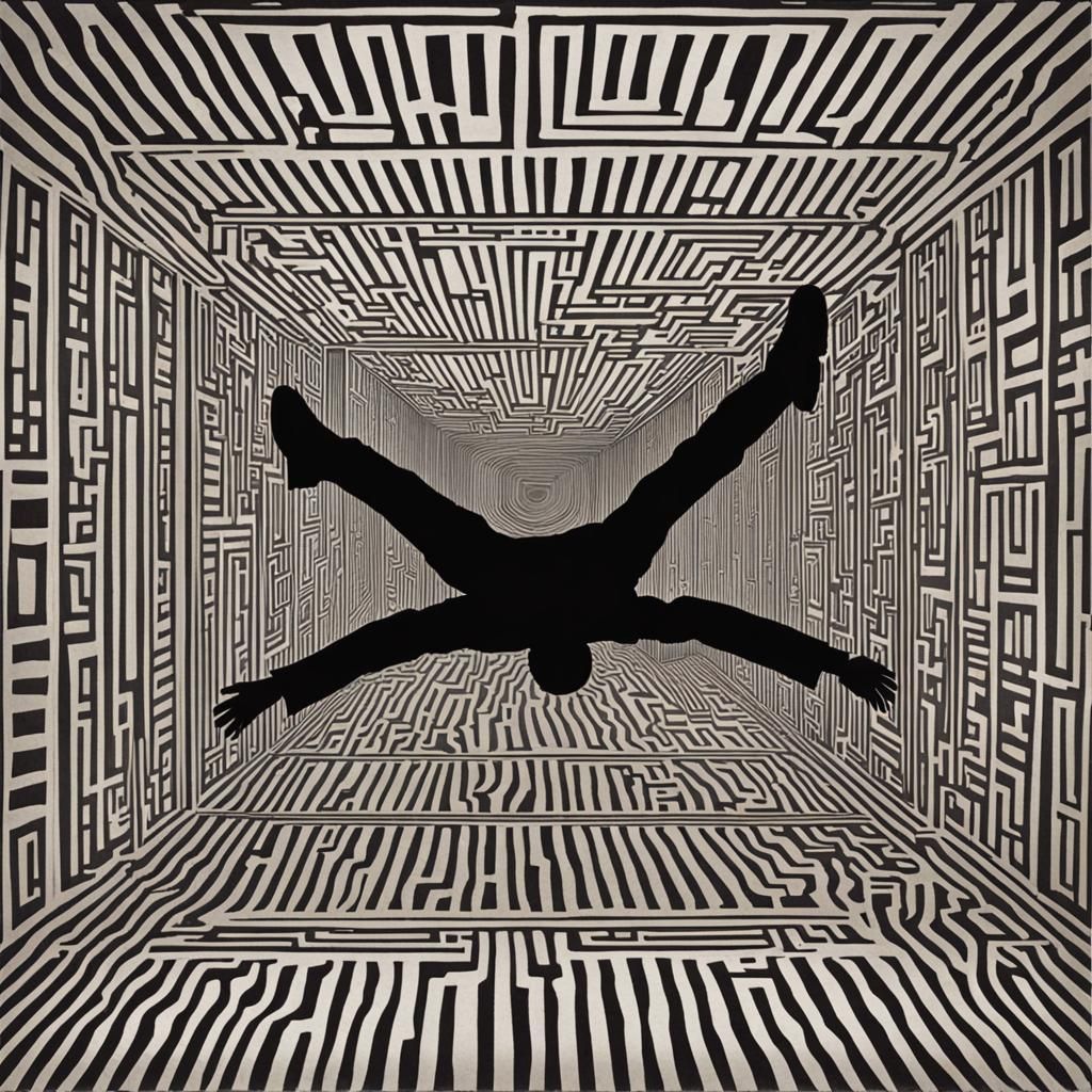 Mind-Bending Optical Illusion of Upside Down Person