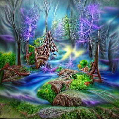 Enchanted Forest Airbrush Art in 8K 3D