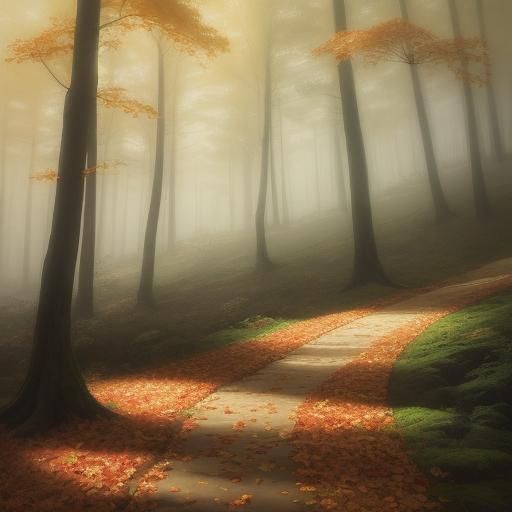 Whimsical Watercolor of a Forest Path