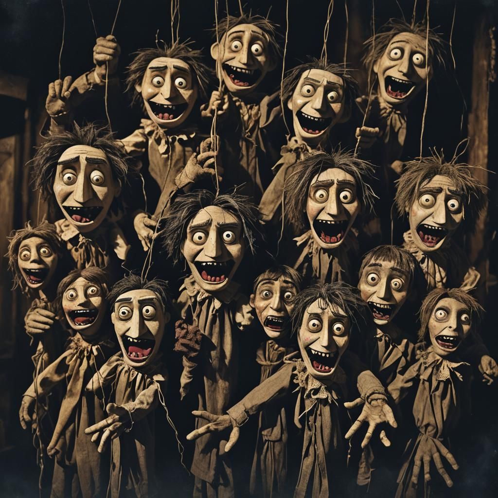 Creepy Hand Puppets in Abandoned Theater