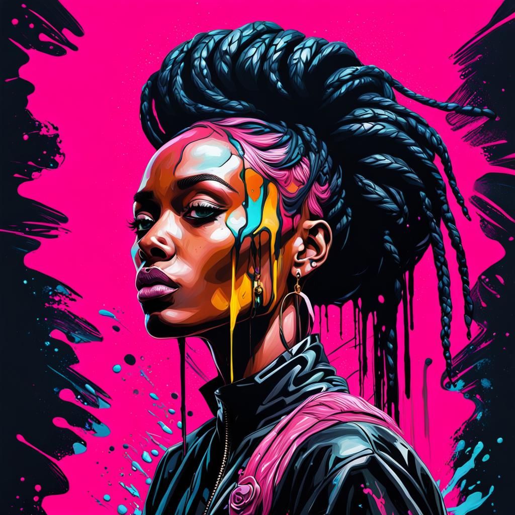 Graffiti Art with Melting Effect in Street Art Style