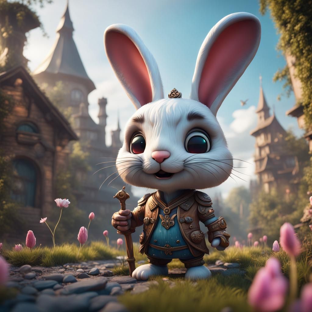 Fantastical Rabbit Concept Art in Deep Color
