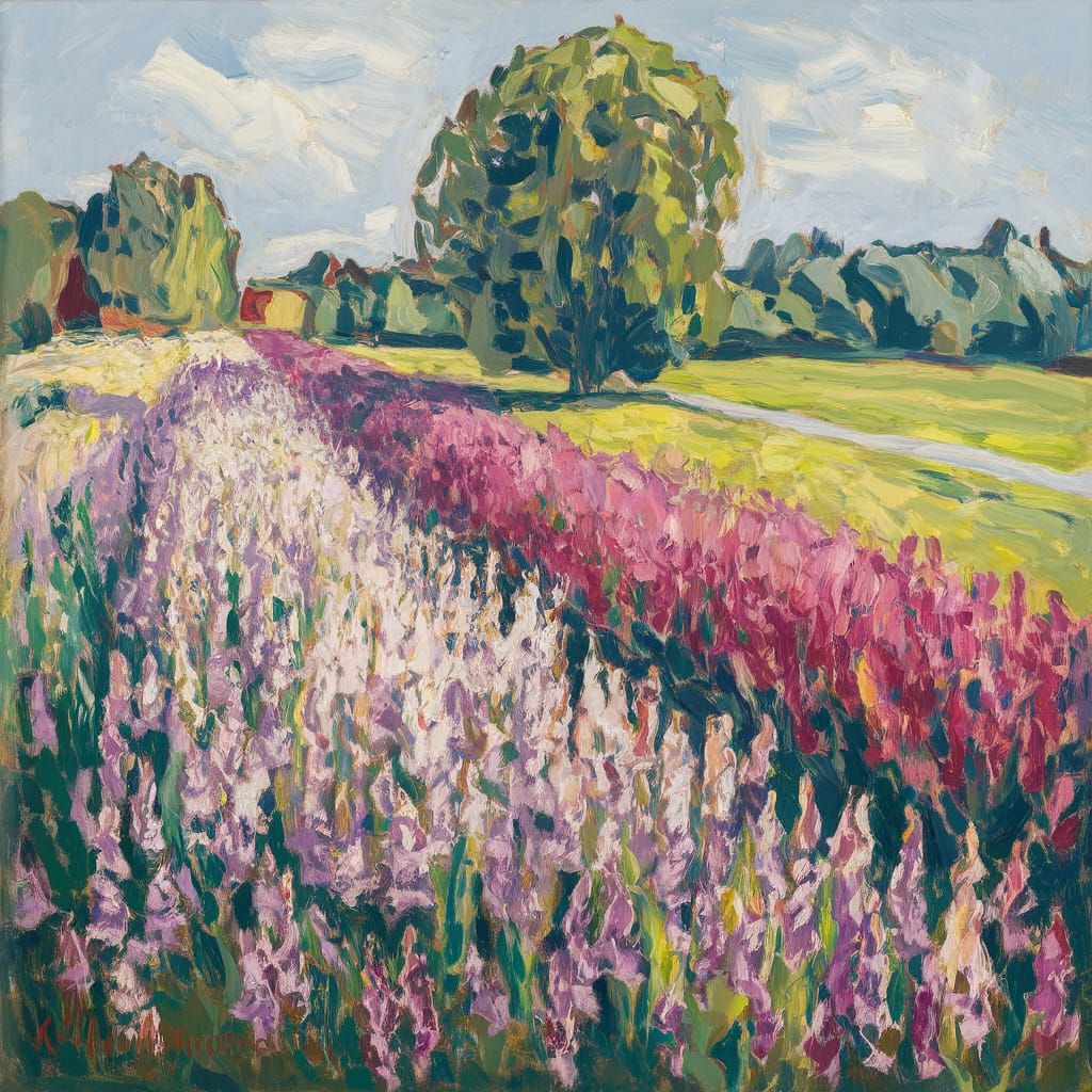 Blooming vines in summer