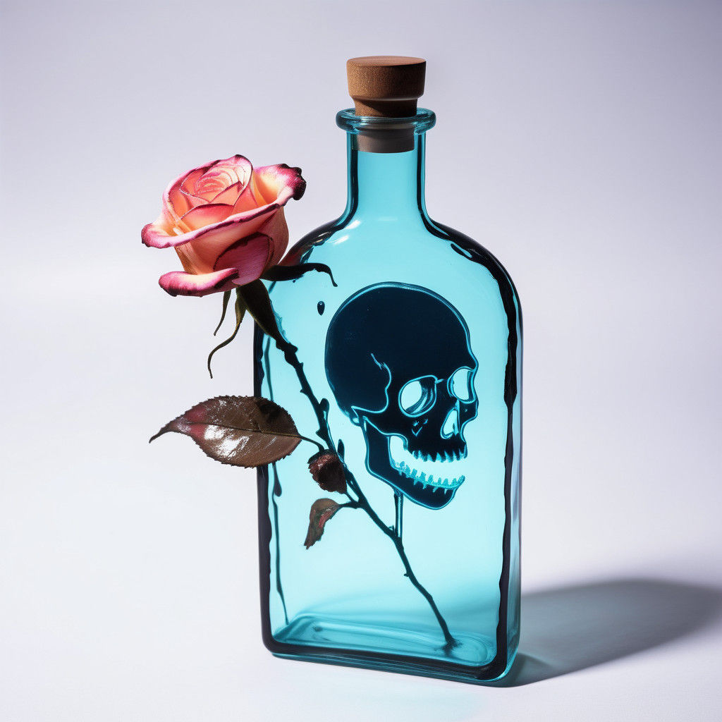 Ethereal 18th Century Lady Dances Among Glowing Oil Petals