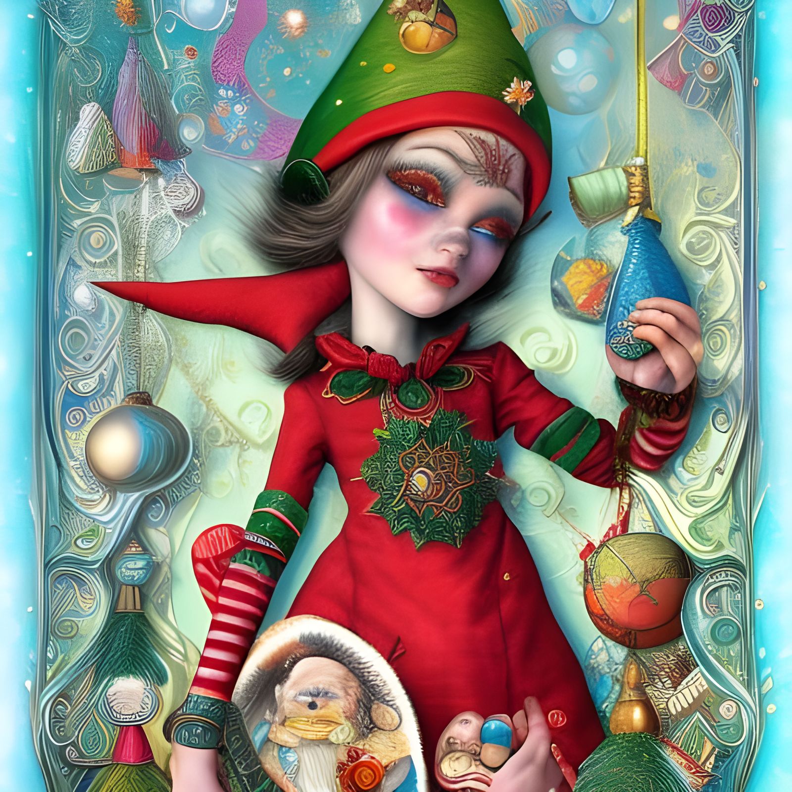 Intricate Elf Illustration in Storybook Style