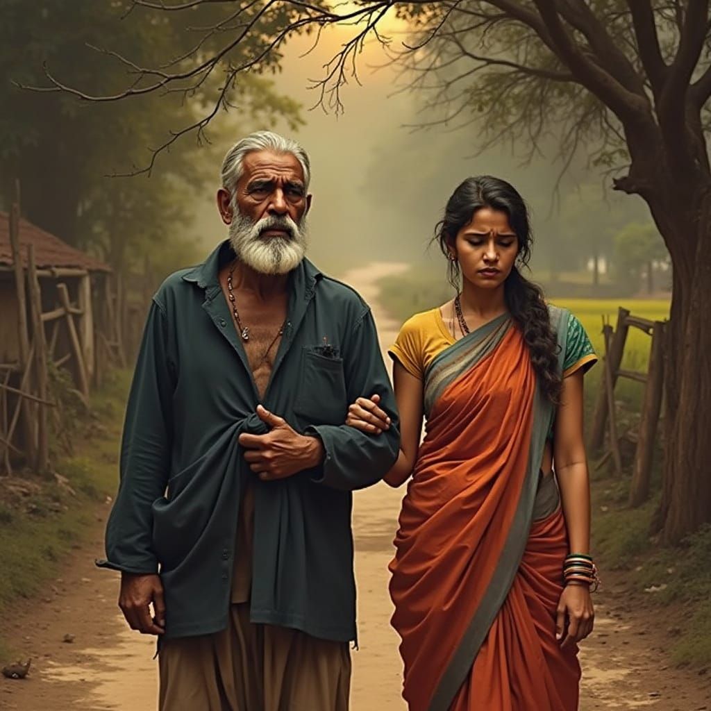 A Grieving Bengali Man Watches His Wife Depart