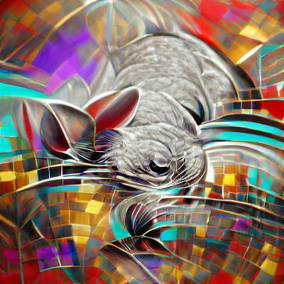 Adorable Chinchilla Portrait on Clean Background