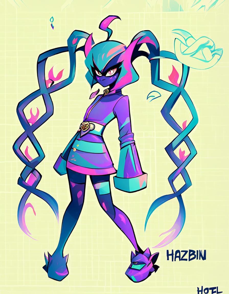 Stylized Hazbin Hotel Demon Character