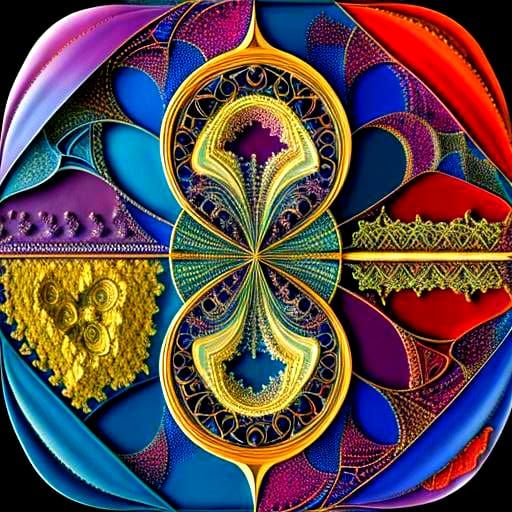 Fractal Celtic Mosaic Hair in Photorealistic Style