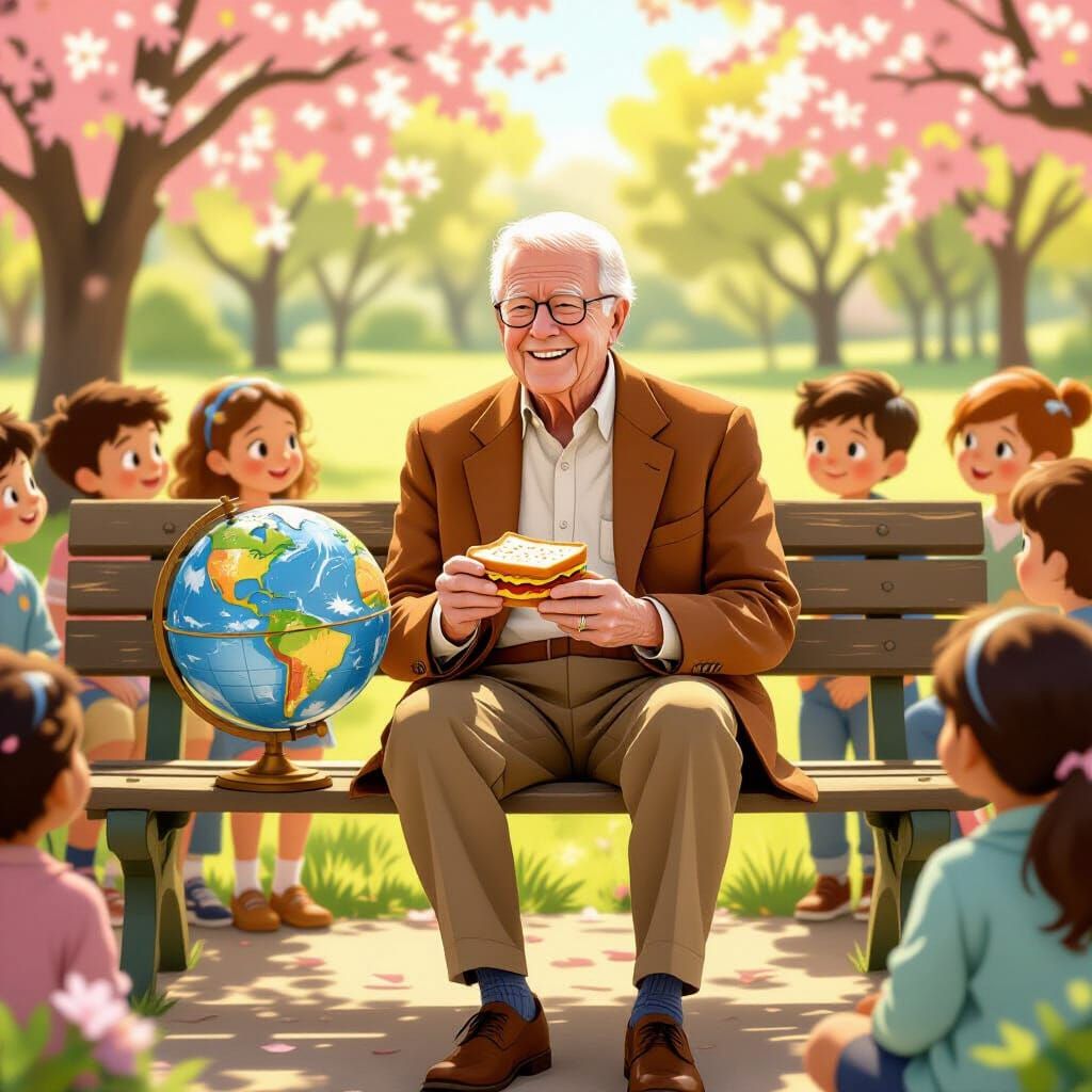 Jimmy Carter in Plains, Georgia Park, Miyazaki Style