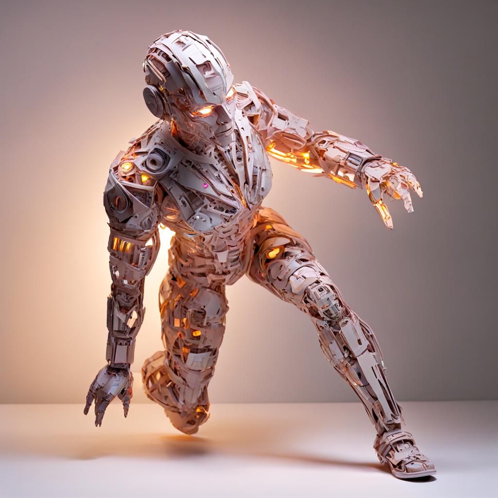 Magazine Kirigami Cyborg with Prostheses