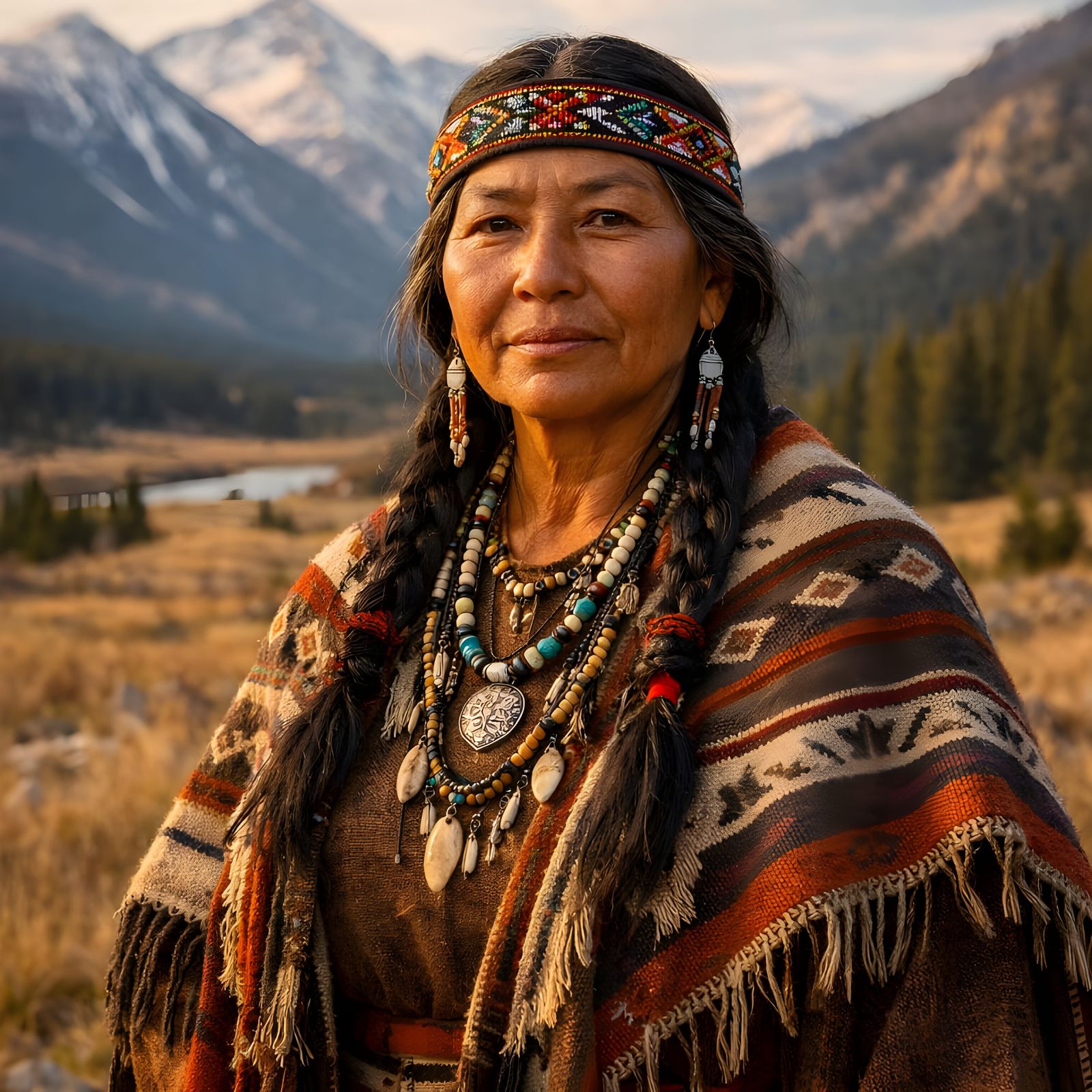 Indigenous Woman Portrait in Natural Homeland