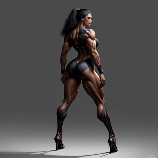 Muscular Woman's Toned Calves in Heels
