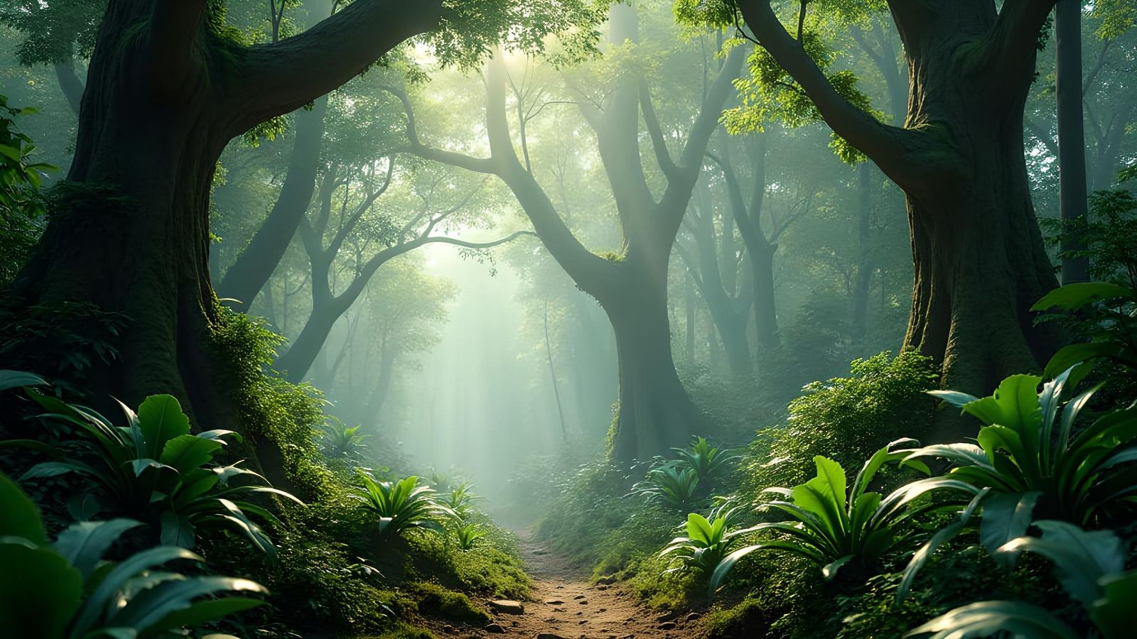 Lush Ecuadorian Jungle Landscape in Hyperrealistic CGI