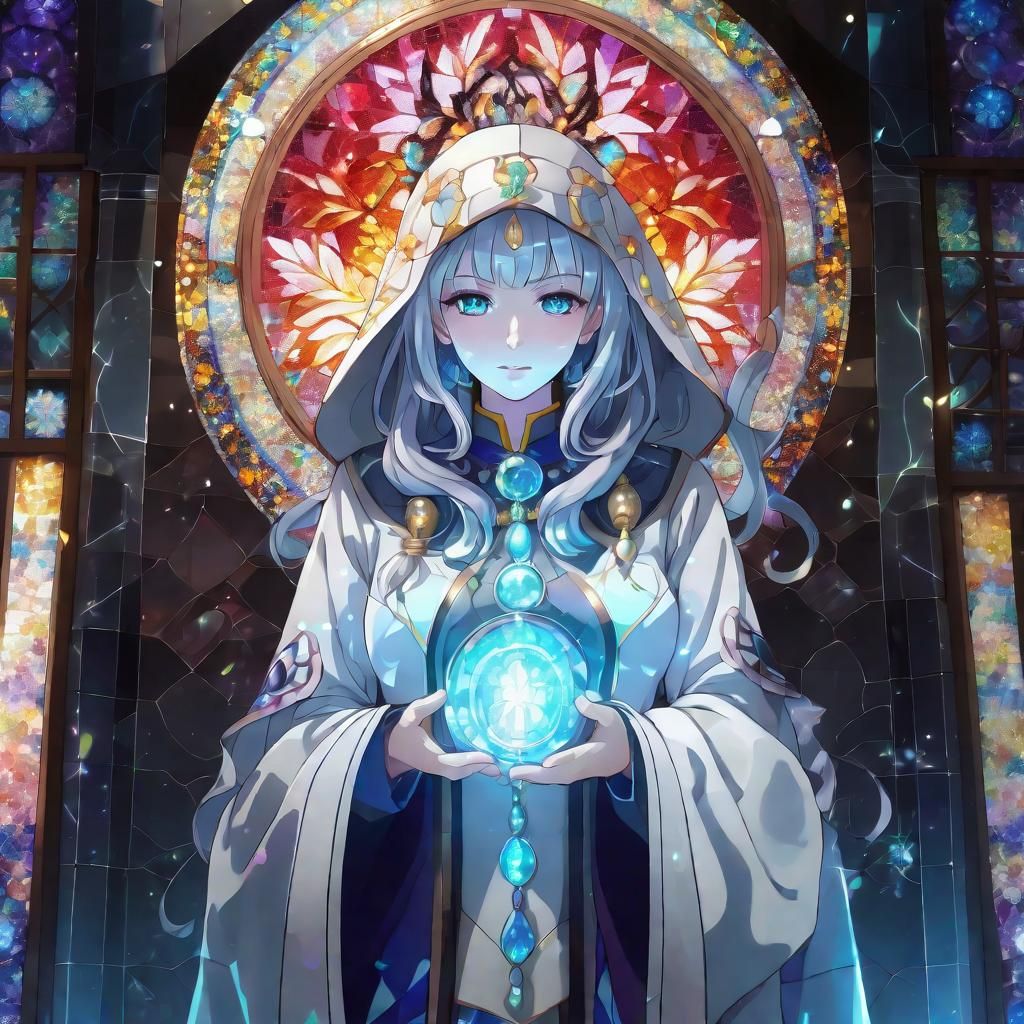Anime Female Healer Portrait with Holy Aura
