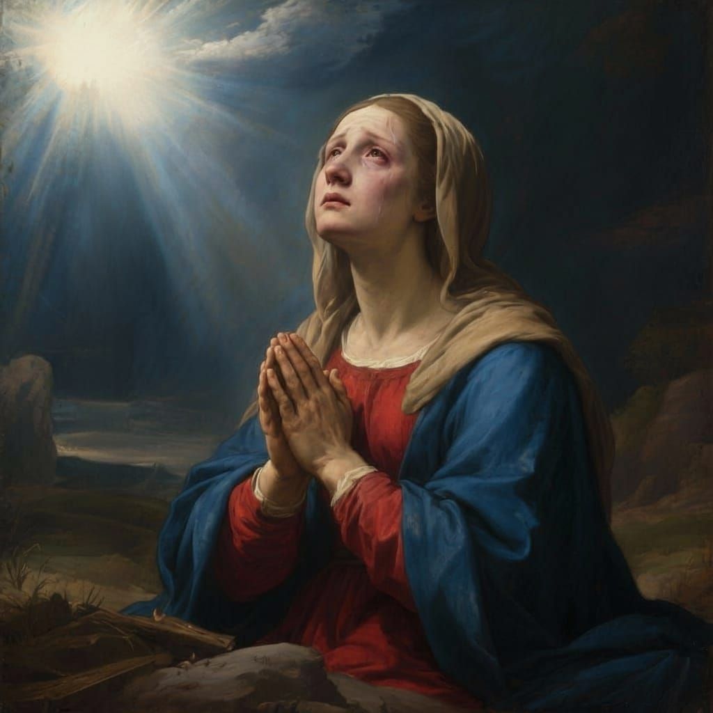 Mary Mourning at the Foot of the Cross