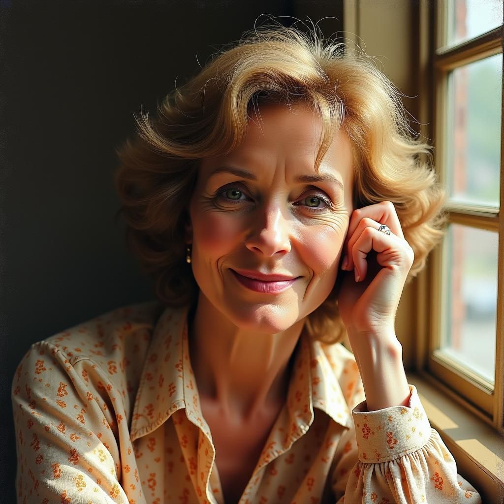 Maggie Smith Portrait in Oil, Expressive Brushstrokes