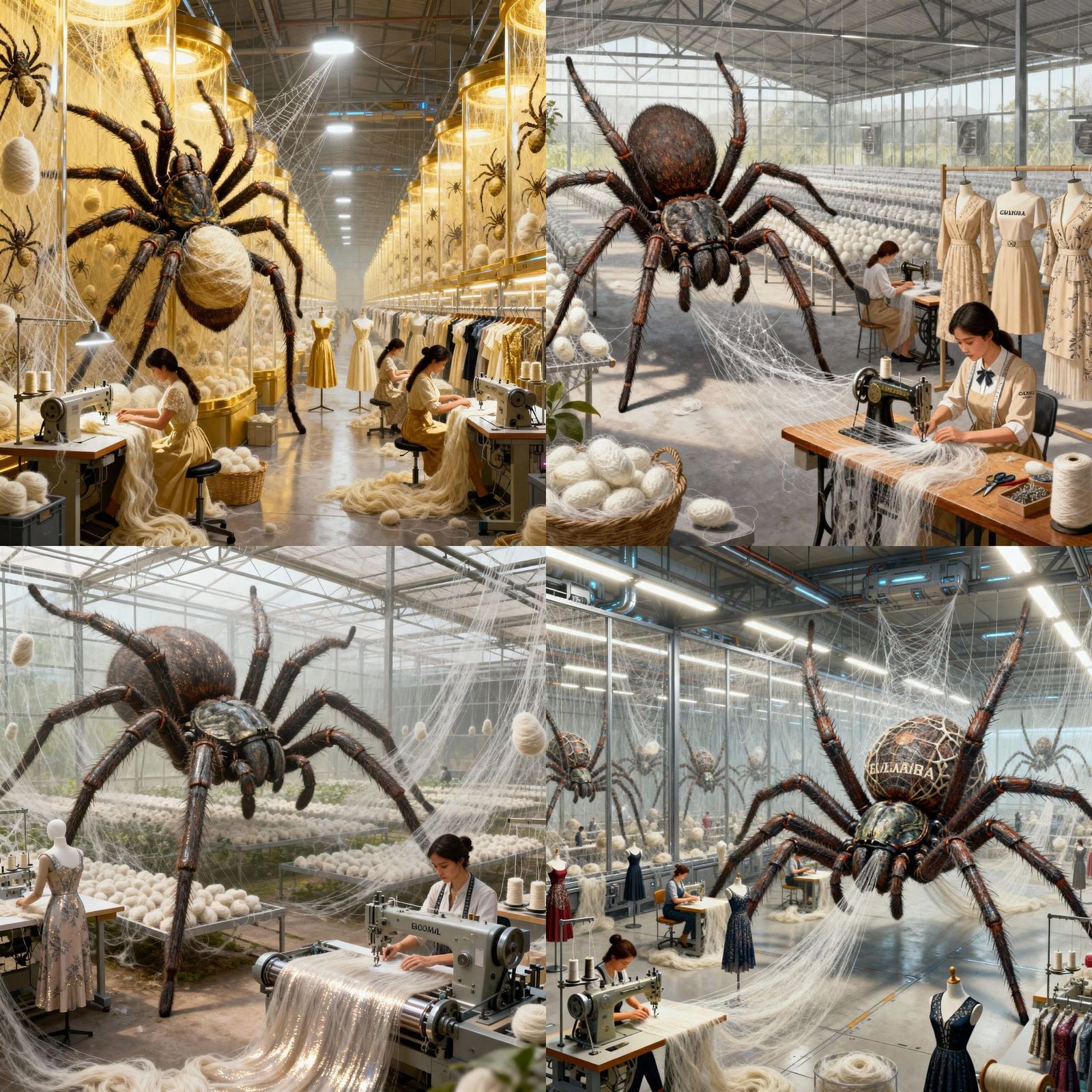 Giant Spider Silk Farm Produces High-Quality Fabric
