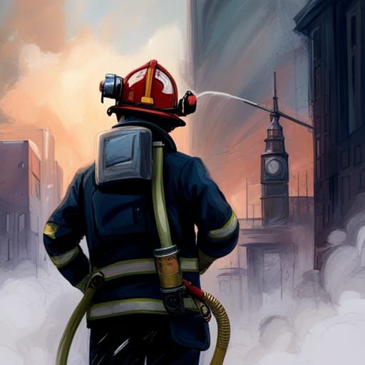 Firefighter's Heroic Leap with Baby