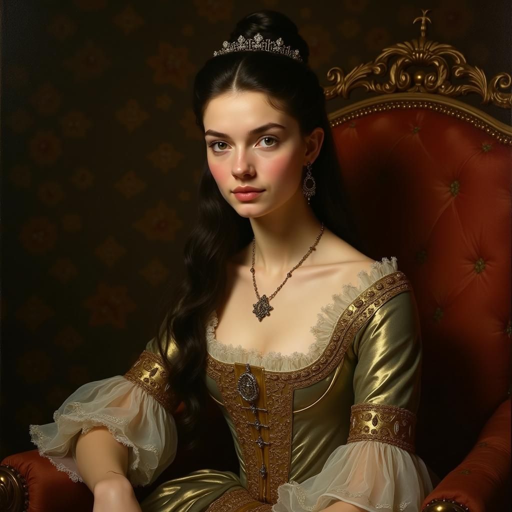 Empress Portrait in Style of Dutch Masters