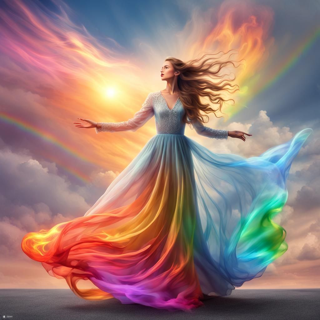 Rainbow goddess 1