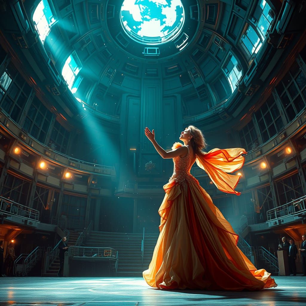 Opera Singer Performs in Abandoned Space Station