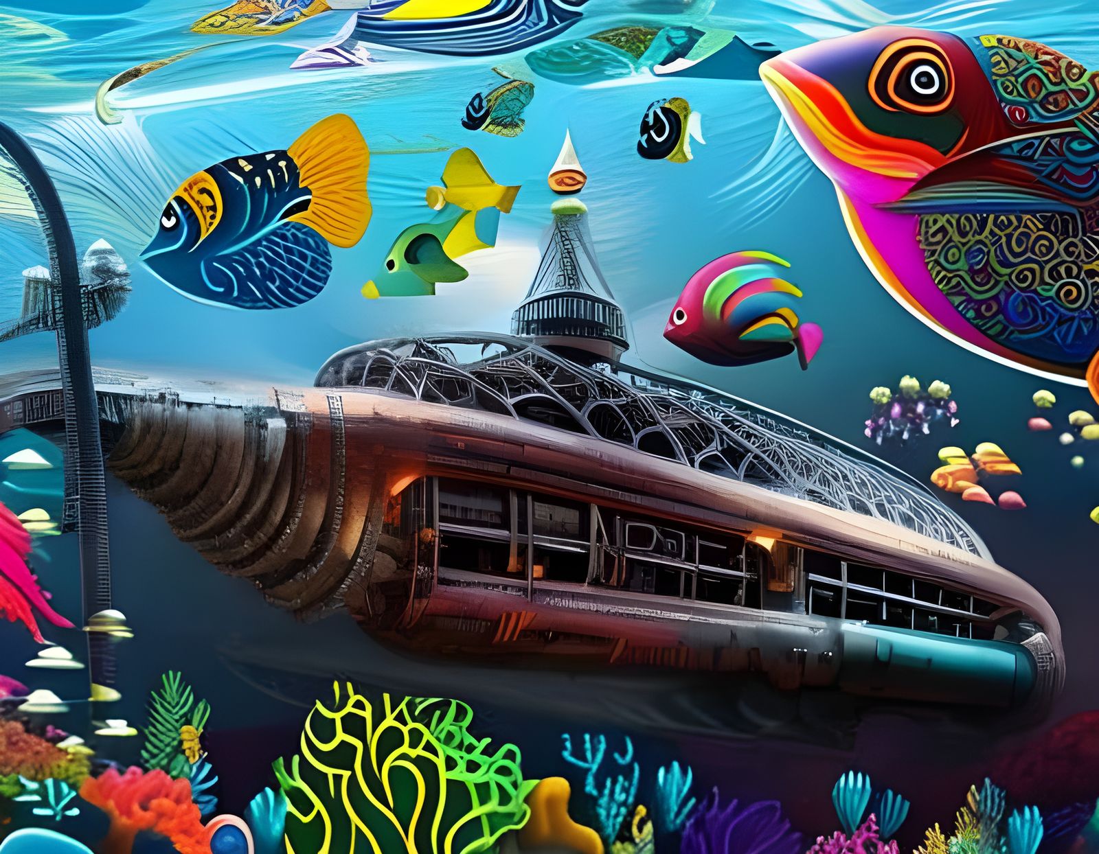 Lush Underwater Sealife in a Candyland Wonderland