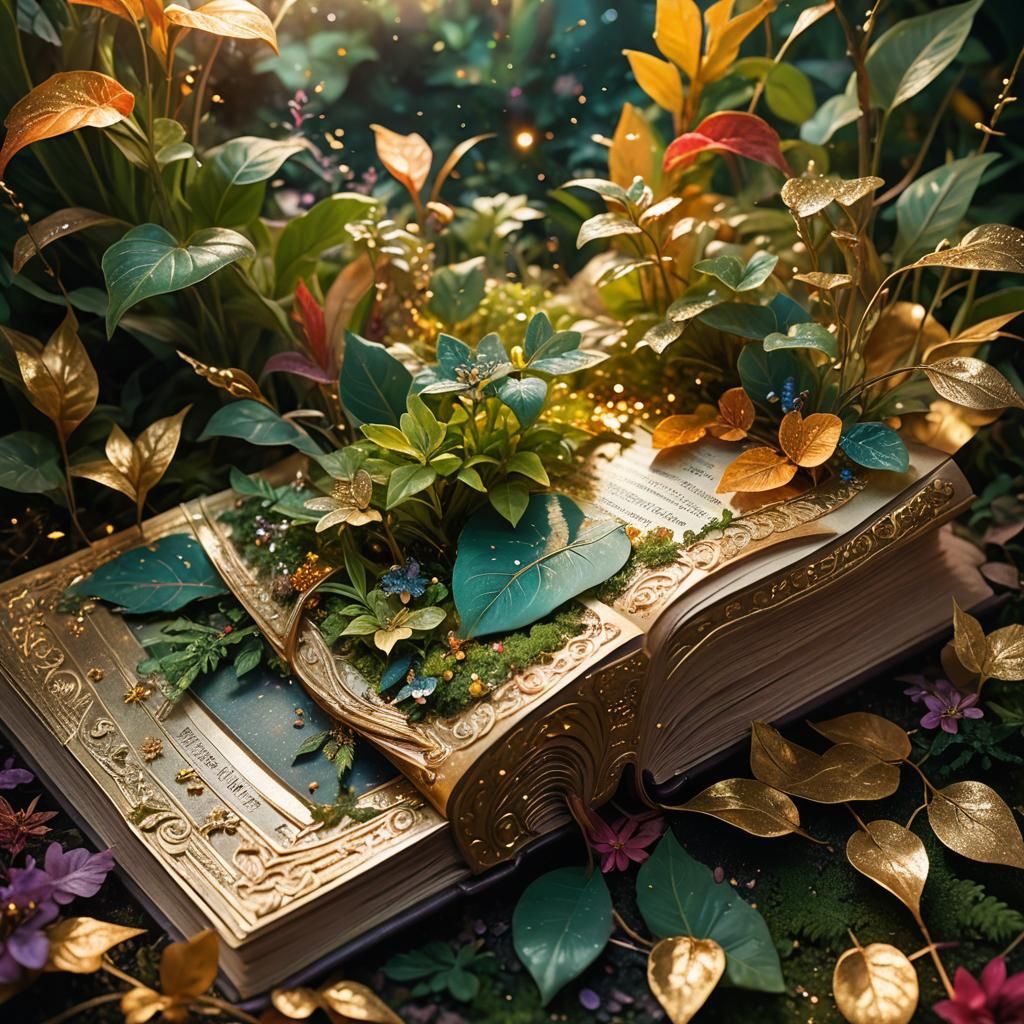 Enchanted Tome: A Whimsical Fantasy Illustration