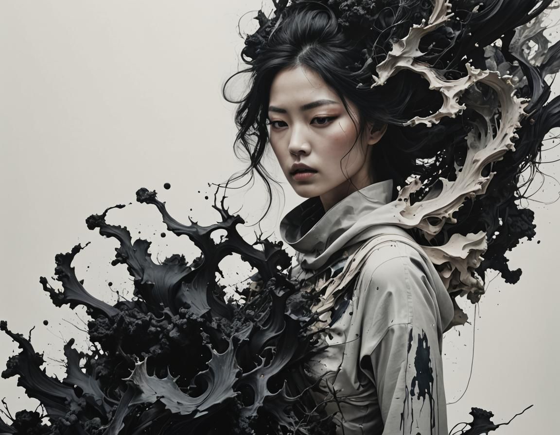 Miralles-Inspired Photo-Painting: Oceans of Time