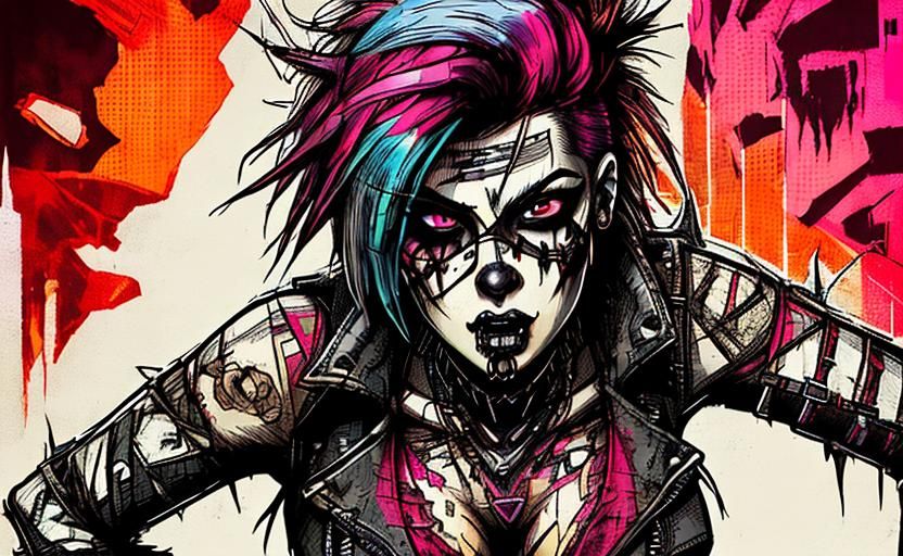 Lilith from Borderlands in Punk Style