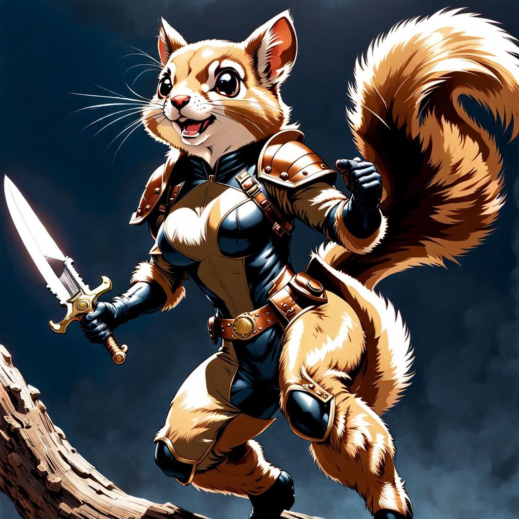 Female squirrel fighter