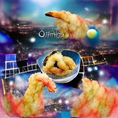 Shrimp Tempura Orbiting Earth