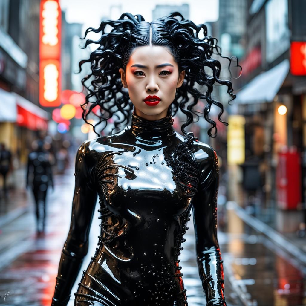 Molten Metal Woman in Hibiya Street